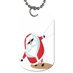 Christmas Santa Claus Snow Cool Sky Dog Tag (two Sides) by Alisyart