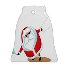 Christmas Santa Claus Snow Cool Sky Ornament (bell)