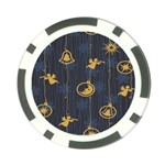 Christmas Angelsstar Yellow Blue Cool Poker Chip Card Guard (10 pack) Front