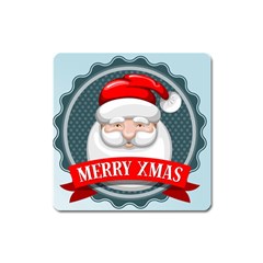 Christmas Santa Claus Xmas Square Magnet by Alisyart