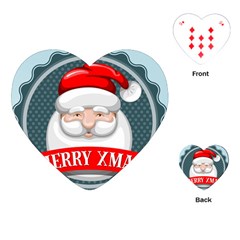 Christmas Santa Claus Xmas Playing Cards (heart) 