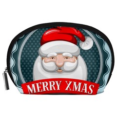 Christmas Santa Claus Xmas Accessory Pouches (large)  by Alisyart