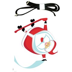 Christmas Santa Claus Snow Sky Playing Shoulder Sling Bags