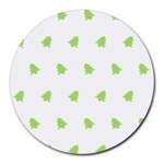 Christmas Tree Green Round Mousepads Front