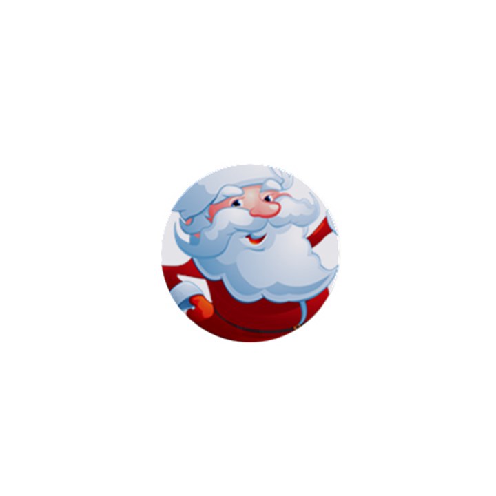 Christmas Santa Claus Snow Red White 1  Mini Magnets