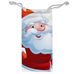 Christmas Santa Claus Snow Red White Jewelry Bag