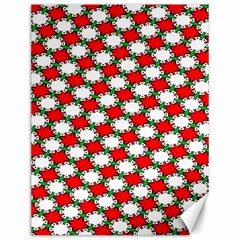 Christmas Star Red Green Canvas 12  X 16  