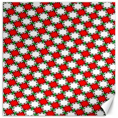 Christmas Star Red Green Canvas 16  X 16  