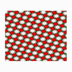 Christmas Star Red Green Small Glasses Cloth (2-side)