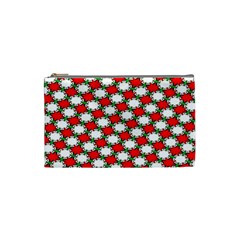 Christmas Star Red Green Cosmetic Bag (small) 