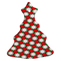 Christmas Star Red Green Christmas Tree Ornament (two Sides)