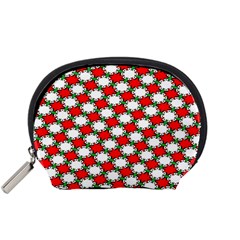 Christmas Star Red Green Accessory Pouches (small)  by Alisyart