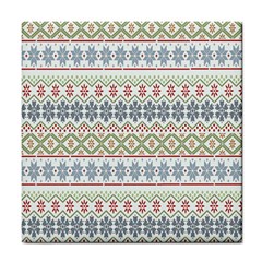 Christmas Star Flower Red Blue Tile Coasters