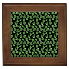 Christmas Pattern Gif Star Tree Happy Green Framed Tiles