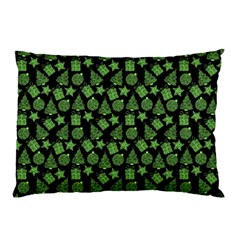 Christmas Pattern Gif Star Tree Happy Green Pillow Case