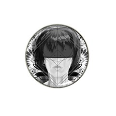 Beautiful Bnw Fractal Feathers For Major Motoko Hat Clip Ball Marker by jayaprime