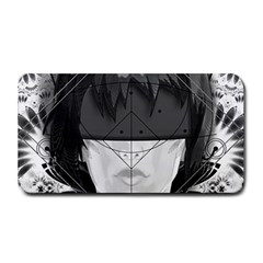 Beautiful Bnw Fractal Feathers For Major Motoko Medium Bar Mats by jayaprime