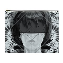 Beautiful Bnw Fractal Feathers For Major Motoko Cosmetic Bag (xl) by jayaprime