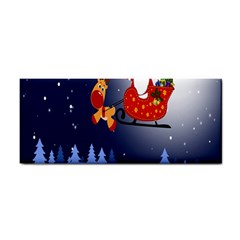 Deer Santa Claus Flying Trees Moon Night Merry Christmas Cosmetic Storage Cases