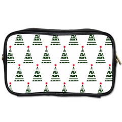 Christmas Tree Green Star Red Toiletries Bags 2-side