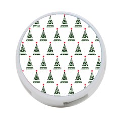 Christmas Tree Green Star Red 4-port Usb Hub (two Sides) 