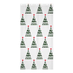 Christmas Tree Green Star Red Shower Curtain 36  X 72  (stall) 