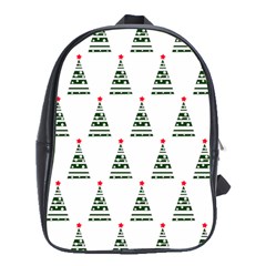 Christmas Tree Green Star Red School Bag (xl) by Alisyart