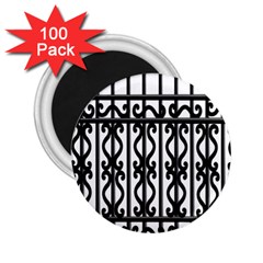 Inspirative Iron Gate Fence Grey Black 2 25  Magnets (100 Pack)  by Alisyart