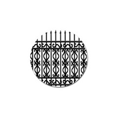 Inspirative Iron Gate Fence Grey Black Golf Ball Marker (4 Pack) by Alisyart