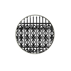 Inspirative Iron Gate Fence Grey Black Hat Clip Ball Marker (4 Pack) by Alisyart