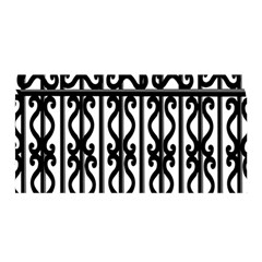 Inspirative Iron Gate Fence Grey Black Satin Wrap