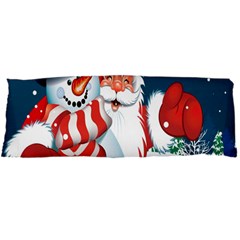 Hello Merry Christmas Santa Claus Snow Blue Sky Body Pillow Case Dakimakura (two Sides)