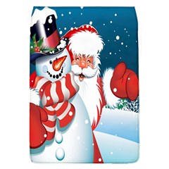 Hello Merry Christmas Santa Claus Snow Blue Sky Flap Covers (L) 