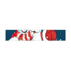 Hello Merry Christmas Santa Claus Snow Blue Sky Flano Scarf (Mini)