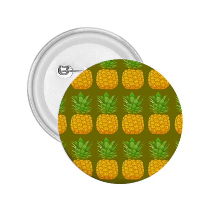 Fruite Pineapple Yellow Green Orange 2.25  Buttons