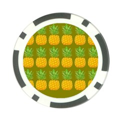 Fruite Pineapple Yellow Green Orange Poker Chip Card Guard by Alisyart