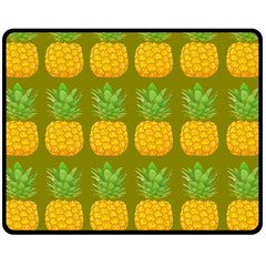 Fruite Pineapple Yellow Green Orange Fleece Blanket (medium) 