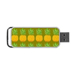 Fruite Pineapple Yellow Green Orange Portable Usb Flash (two Sides) by Alisyart