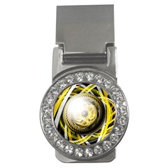 Incredible Eye Of A Yellow Construction Robot Money Clips (cz)  by jayaprime