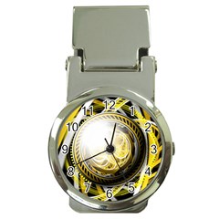 Incredible Eye Of A Yellow Construction Robot Money Clip Watches by jayaprime
