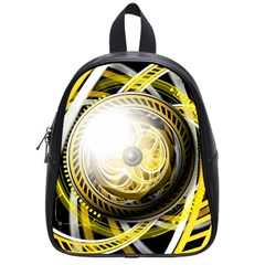 Incredible Eye Of A Yellow Construction Robot School Bag (small) by jayaprime