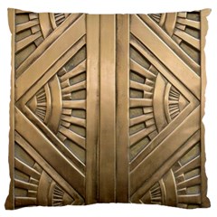 Art Deco Gold Door Large Flano Cushion Case (two Sides) by NouveauDesign