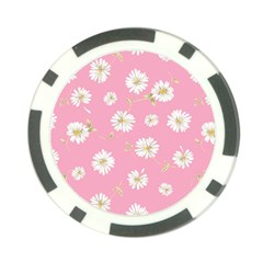 Pink Flowers Poker Chip Card Guard (10 Pack) by NouveauDesign