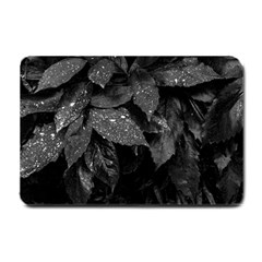 Black and White Leaves Photo Small Doormat 