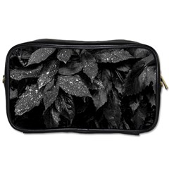 Black and White Leaves Photo Toiletries Bags