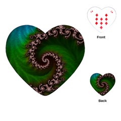 Benthic Saltlife Fractal Tribute For Reef Divers Playing Cards (heart)  by jayaprime