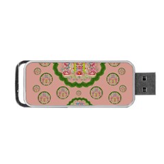 Sankta Lucia With Friends Light And Floral Santa Skulls Portable Usb Flash (two Sides) by pepitasart