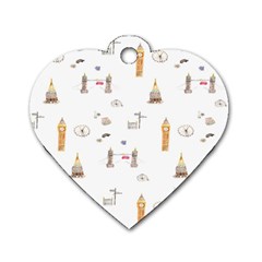 Graphics Tower City Town Dog Tag Heart (two Sides)