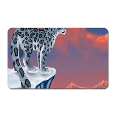 Lion Tigel Chetah Animals Snow Moon Blue Sky Magnet (rectangular) by Alisyart