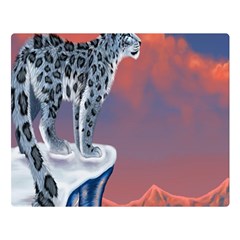 Lion Tigel Chetah Animals Snow Moon Blue Sky Double Sided Flano Blanket (large)  by Alisyart